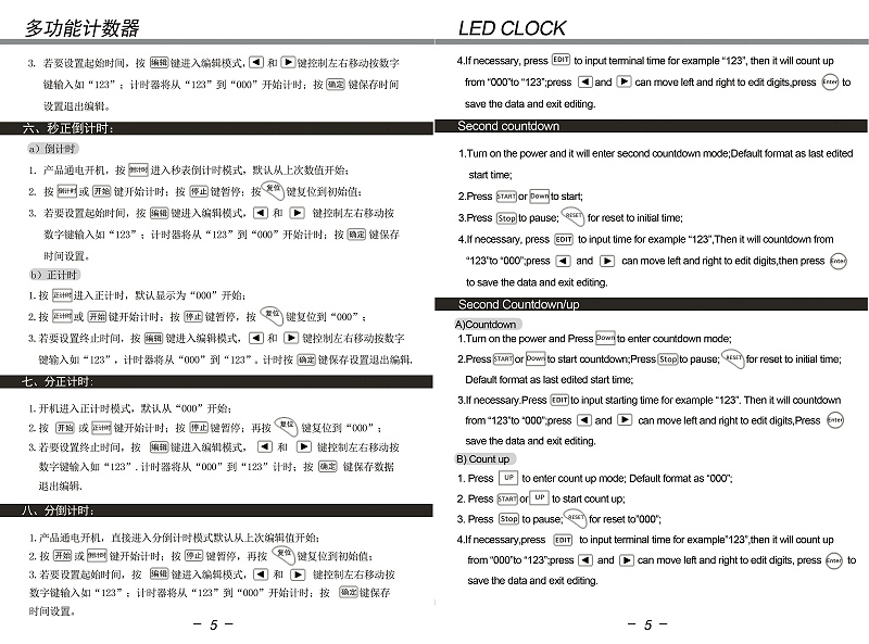 2-4位中英文說明書